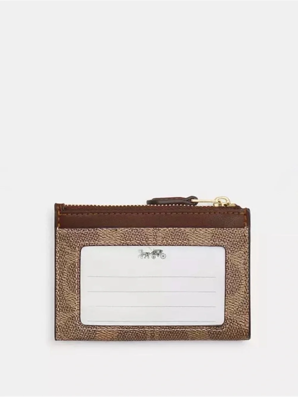 COACH Mini Skinny Id Case Gold/Tan/Brown